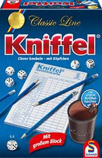 Kniffel mit großen Würfeln & Block