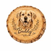 Baumscheibe mit Foto Gravur - Personalisiertes Fotogeschenk