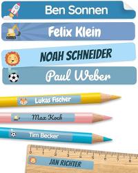 Personalisierte melu kids® Namensaufkleber für Schule & Kita