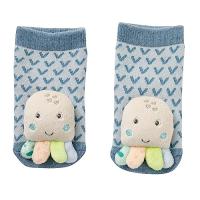 Fehn Rasselsocken Oktopus – Flauschige Babysocken für die Kleinsten