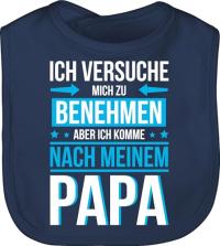 Shirtracer Baby Lätzchen - Ich versuche mich zu benehmen - Navy Blau