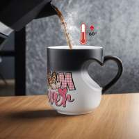 Herzförmige Keramik-Tasse mit Farbwechsel - Best Mum ever