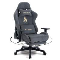 Ergonomischer Gaming-Stuhl mit Fußstütze & Kopfstütze für PC